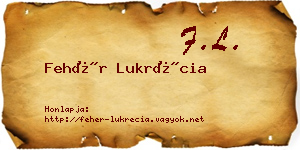 Fehér Lukrécia névjegykártya