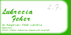 lukrecia feher business card